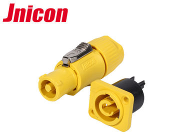 Contactdoos van de Powercon maakt de Waterdichte Stop, Gele IP44 3 Speldstop en Contactdoos waterdicht