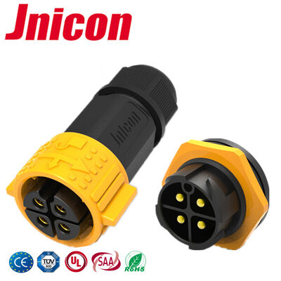 M25 50A Ronde Waterdichte 4-pins Connector Paneelmontage LED Snelconnector