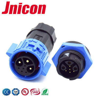 3+5 Pin M19 15A+5A Waterdichte Snelkoppeling Draad-naar-Printplaat Push-Lock Connectoren