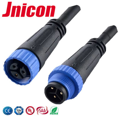 Goudgeplatte 3 pin waterdichte kabel aansluiting M15 10A 300V voor buiten LED