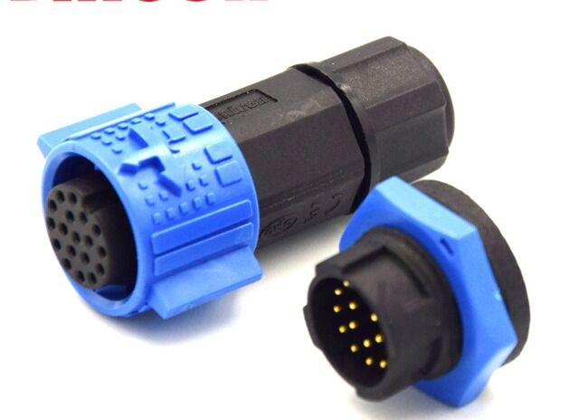 5A M19 Waterproof Connector Wire To Board CE 18 Pin Circular Connector