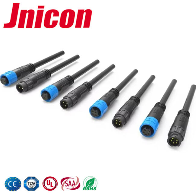 M12 PA66 Draadverbinding Waterdicht 10A laagstroomgevormde snel slotverbindingen
