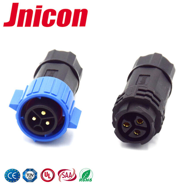 M19 IP68 waterdichte ronde connectoren 300V 3-pins man-vrouw voedingsconnector