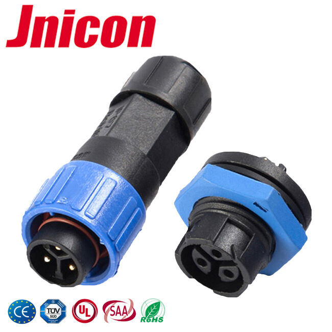 Industriële M16 Quick Lock 3 Pin Panel Mount 10A Waterdichte connectoren voor communicatieapparatuur