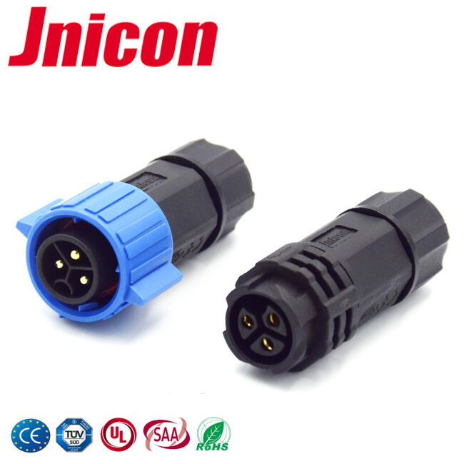 PA66 M19 20A 3-fase stroomverbinding Buiten waterdicht Draad tot draad Quick Connector