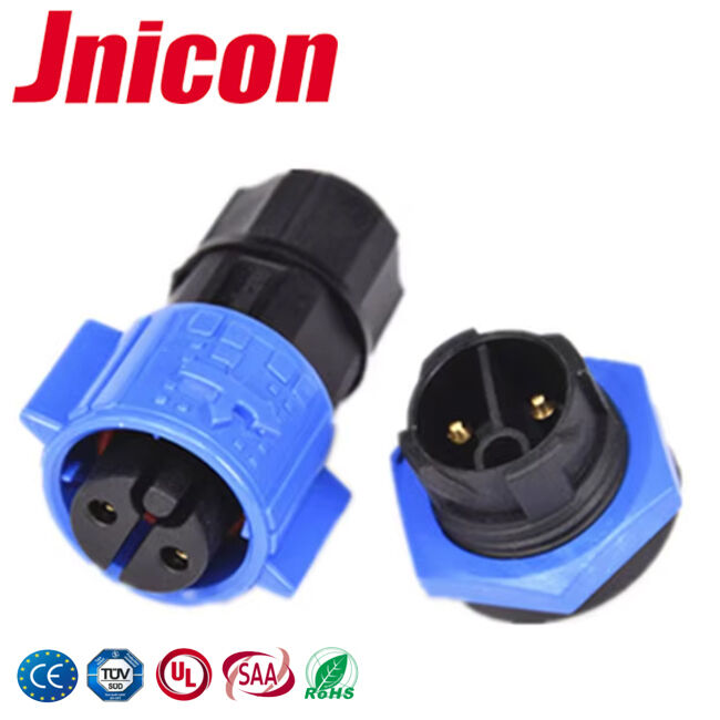 IP67 Draad naar bord connector 2 pin waterdicht stroomconnector 300V voor buiten elektronica
