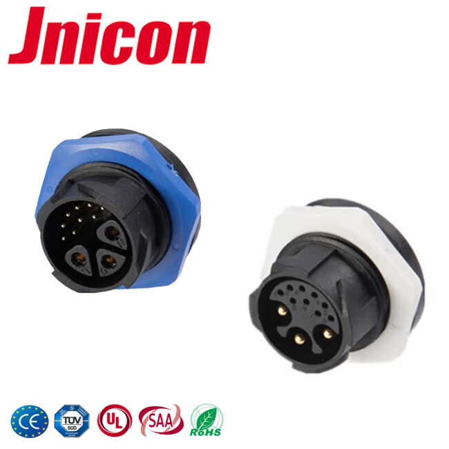 Jnicon 30A Signaal- en Stroomconnector UL Waterdicht 300V Connector 3+9 Pin Sockets