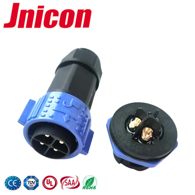 -40°C ~ +105°C Waterdichte IP67 Connector 4 Pin 30A Plastic Mannelijke Vrouwelijke Connector