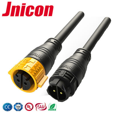2 pin M25 50A PPA Pin Power Connector Push Locking Waterdicht Kabel Connector