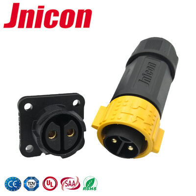 M25 Ronde connector voor paneelmontage 40A Waterdichte voedingsconnector 2-pins
