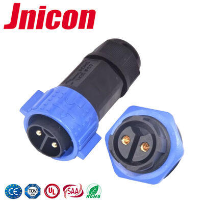 2Pin M19 Elektrische draad aan draad connectoren Push vergrendeling 300V DC waterdicht