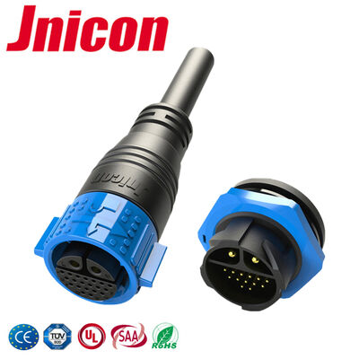 M25 Messing Goudgeplatte Waterdichte Plug Socket Multi Pin 22 Pin Signal Power Connectors