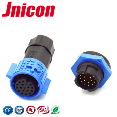 M19 12 pin IP67 cirkelvormige aansluitingen 5A Quick Plug Socket PA66