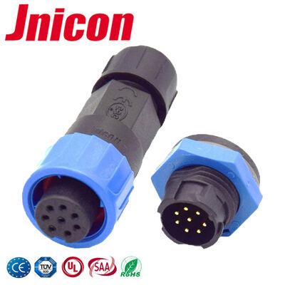 IP68 Push Lock 8 Pin Waterdicht Connector 300V M16 Circulaire Connector